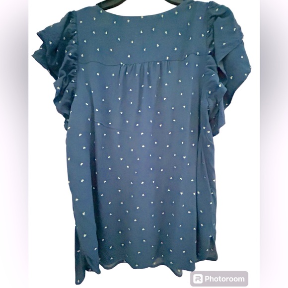 LOFT
Heart Tie Neck Flutter Sleeve Top - Picture 5 of 10